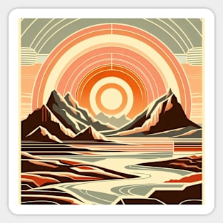 Sunrise over the Mountains Sticker